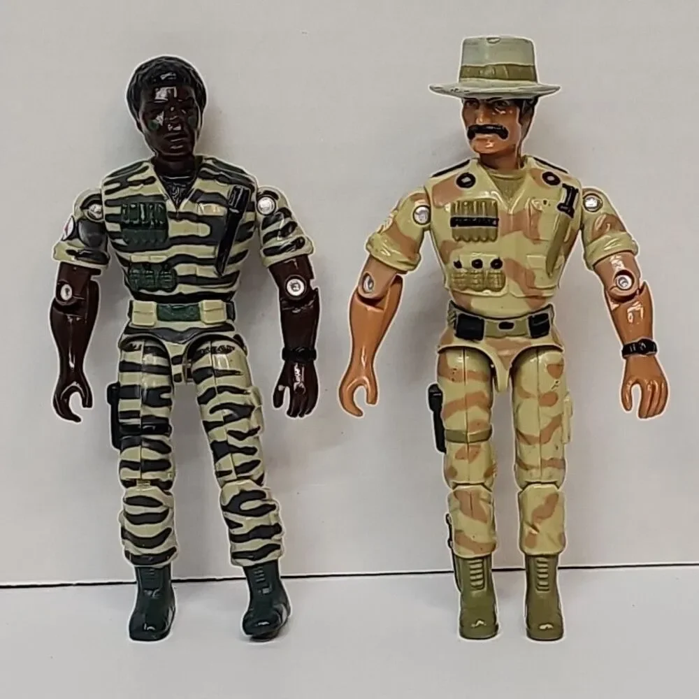 1986 Lanard The Corps Lot Croc & Flashfire 3.75” Action Figures Security Force